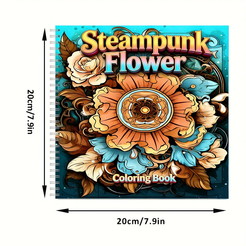 Coloring Book Steampunk Flower - مراجعة Event Supplies وسعره