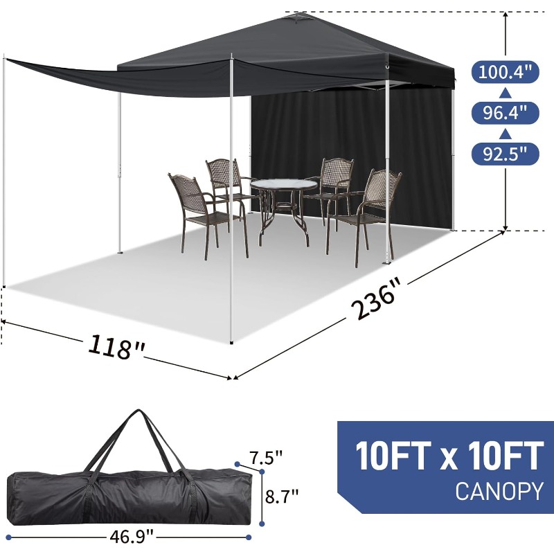 10X10Ft Pop Up Canopy Tent Ins - مراجعة Event & Party Supply وسعره