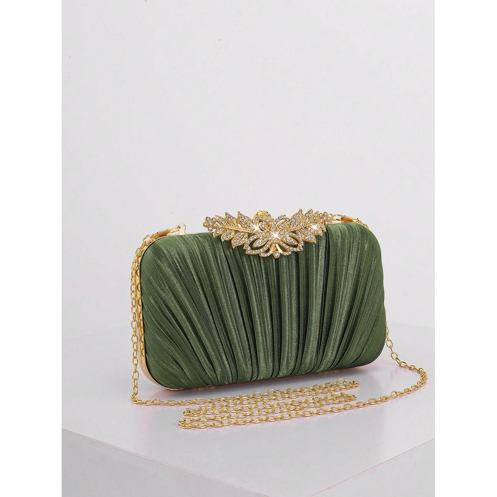 Fashion Rhinestone Decor Flap  - مراجعة Event Party Box وسعره