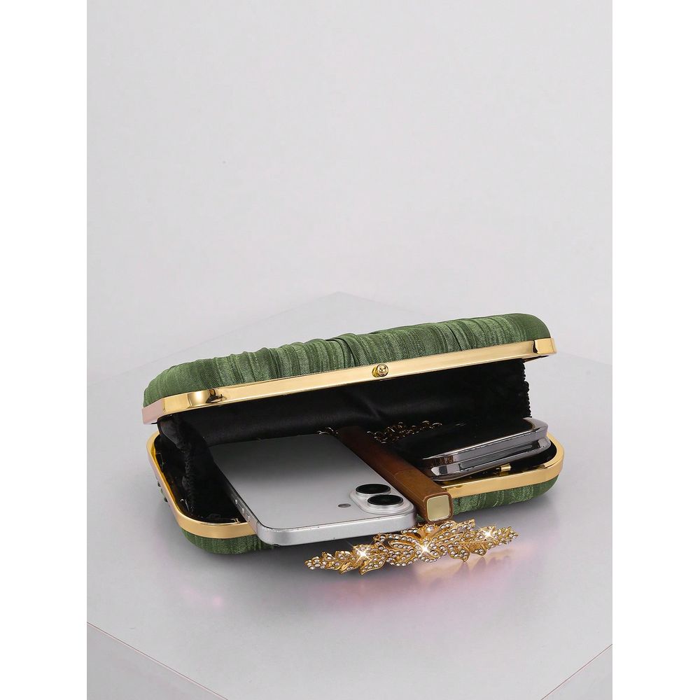 Fashion Rhinestone Decor Flap  - مراجعة Event Party Box وسعره