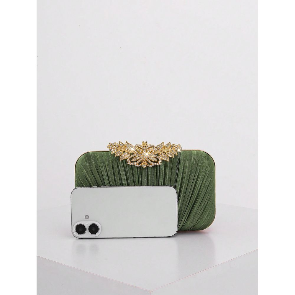 Fashion Rhinestone Decor Flap  - مراجعة Event Party Box وسعره