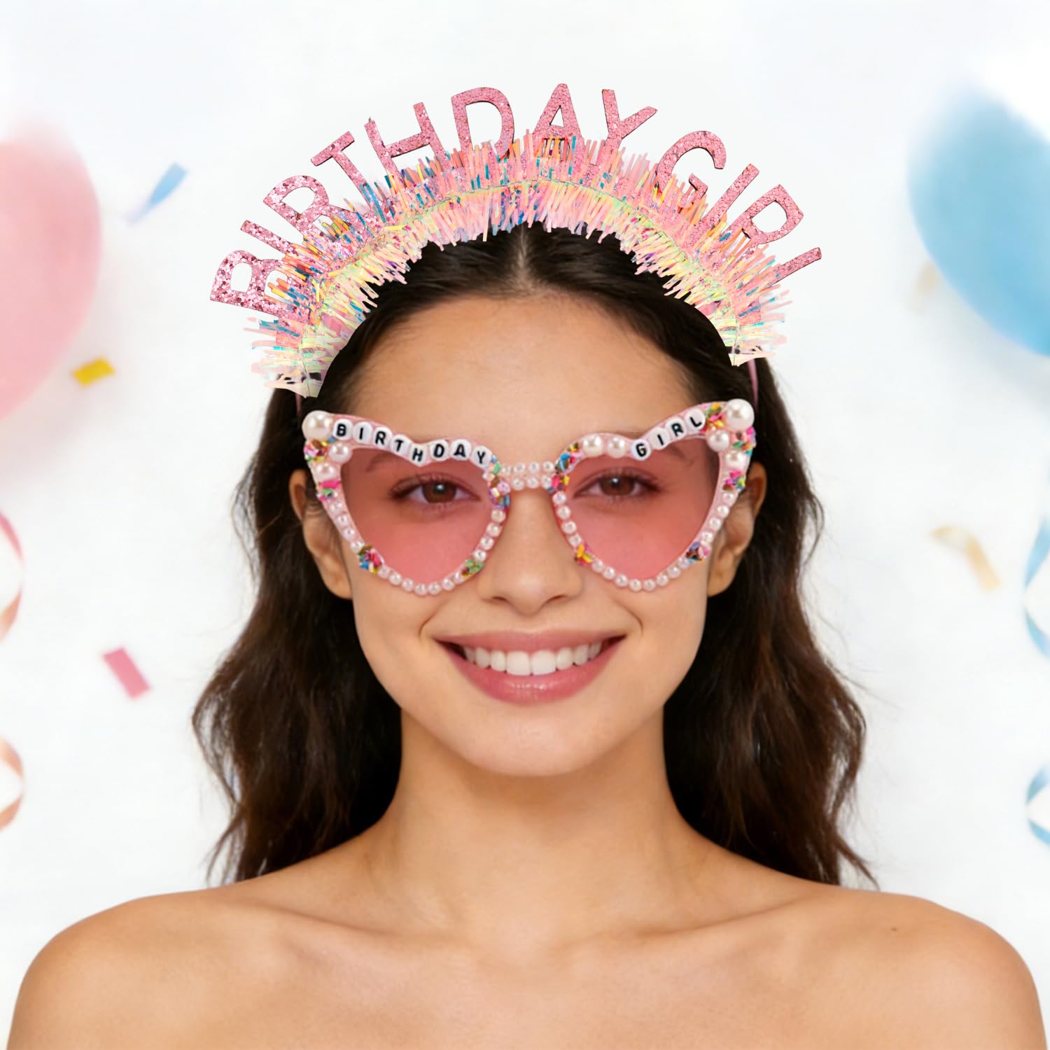 Birthday Girl Headband Sash Su - مراجعة Birthday Sash Glitter وسعره