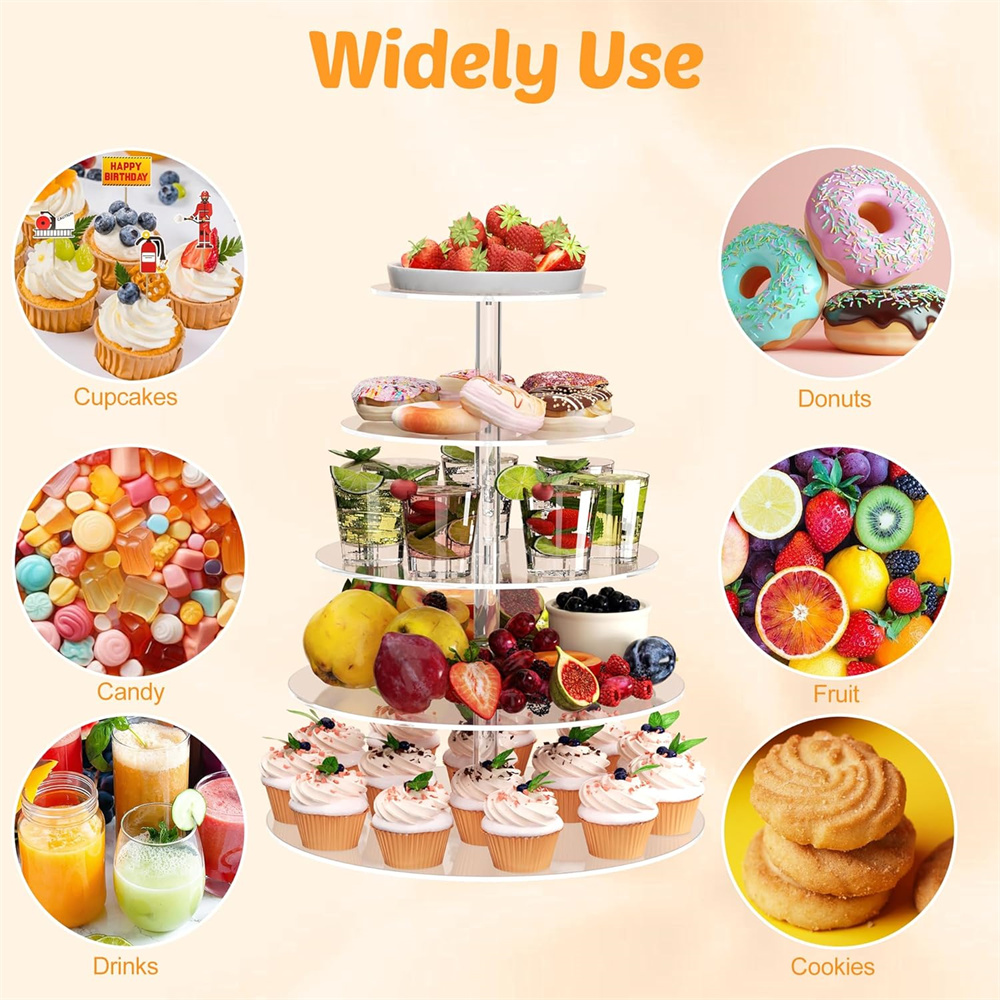 1pack 3/4/5 Tier Acrylic Round - مراجعة Cupcake Stand Tier وسعره