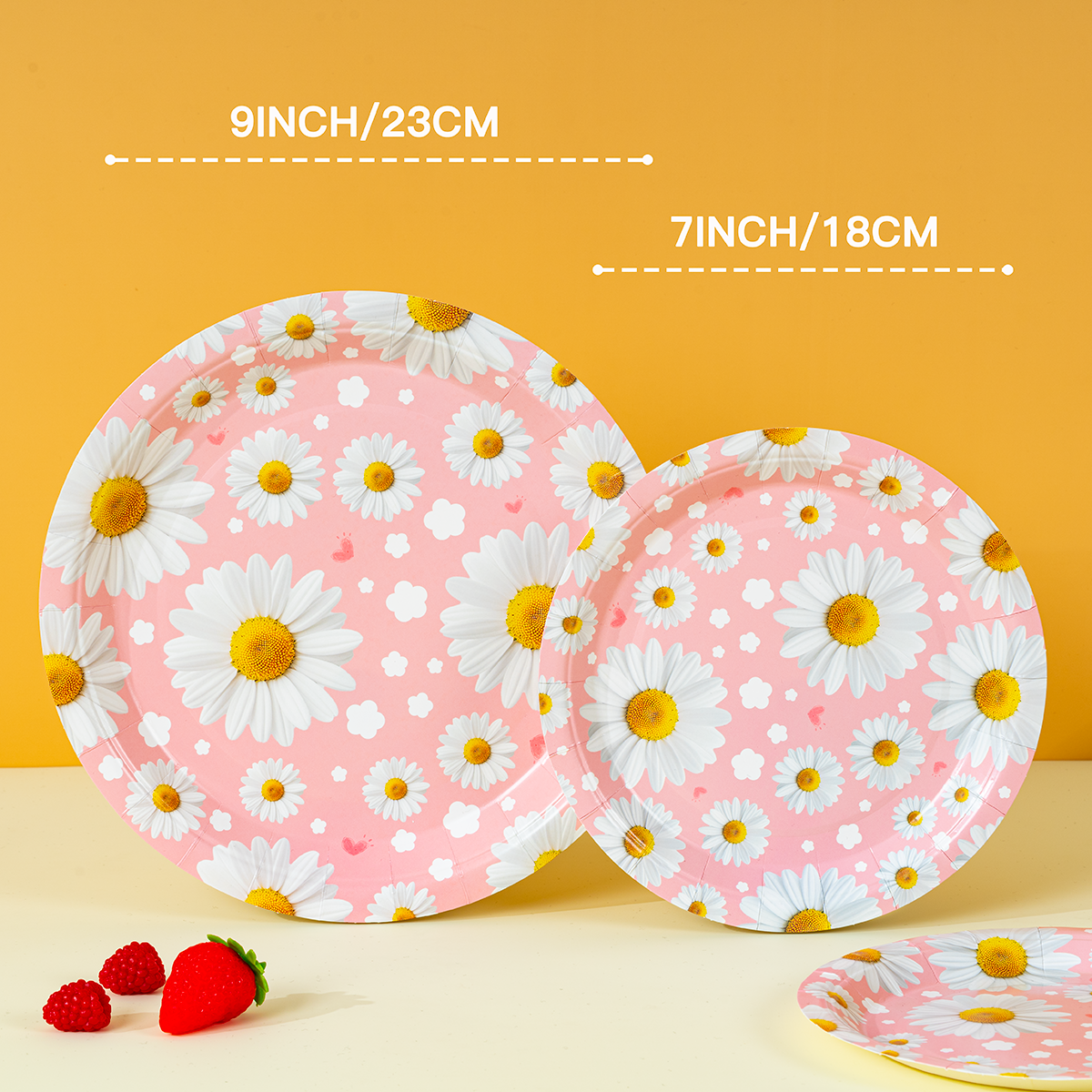 Pink Daisy Print Disposable Pa - مراجعة Event & Party Supply وسعره