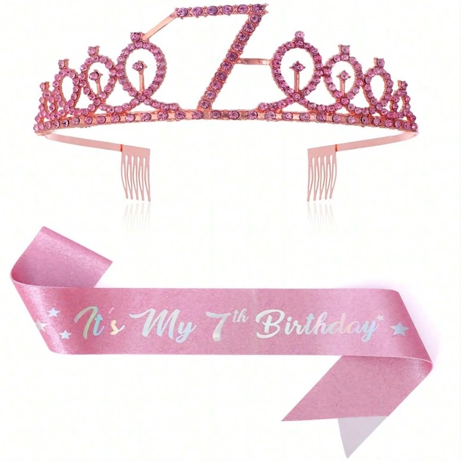 Glitter Birthday Crown Sash Wo - مراجعة Birthday Sash Glitter وسعره