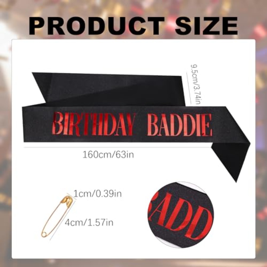 Birthday Baddie Sash, Glitter  - مراجعة Birthday Sash Glitter وسعره