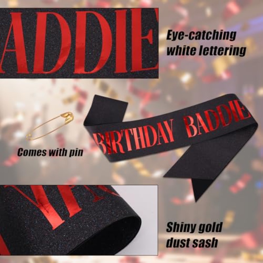 Birthday Baddie Sash, Glitter  - مراجعة Birthday Sash Glitter وسعره