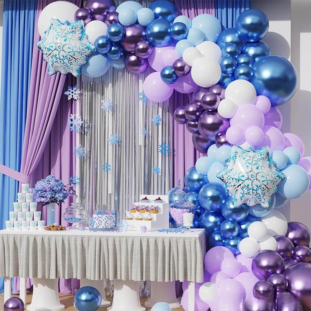 Winter Wonderland Snowflake Ba - مراجعة Balloon Arch Kit وسعره
