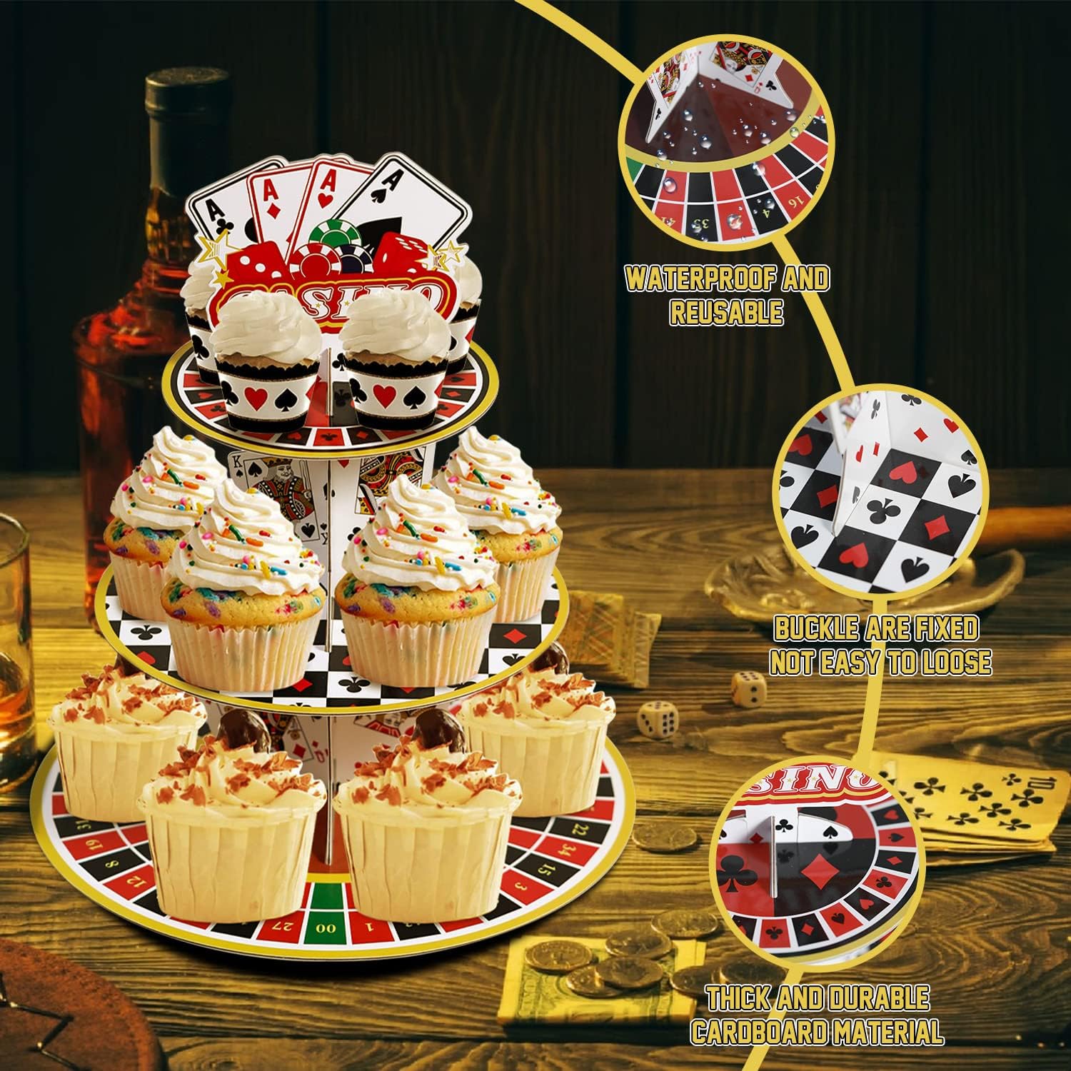 Casino Cupcake Stand 3 Tier fo - مراجعة Cupcake Stand Tier وسعره