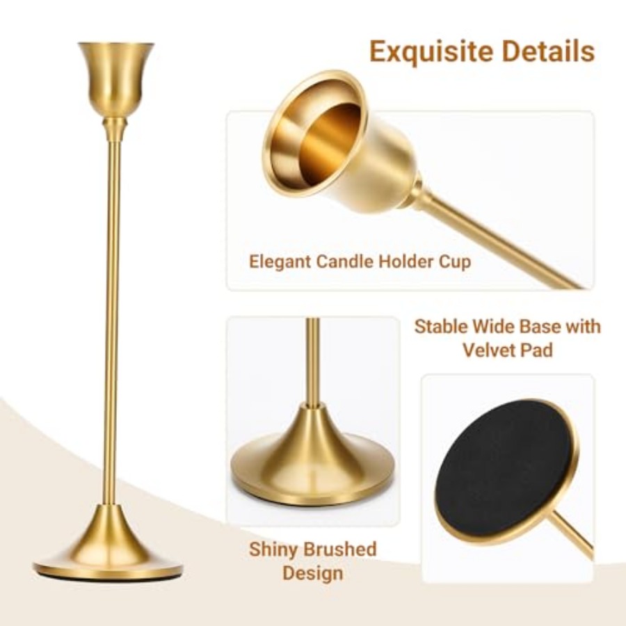 Taper Candle Stick Holder - 3P - مراجعة Centerpiece Stick وسعره