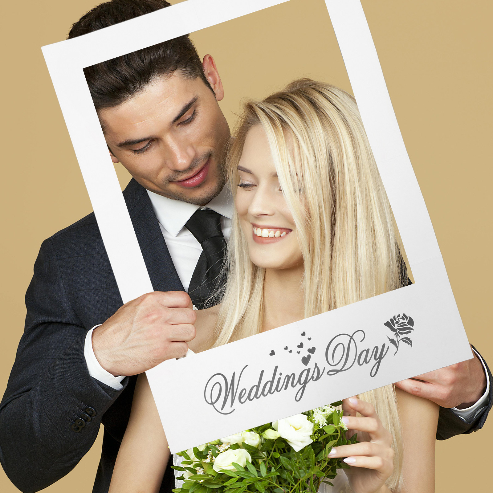 Simple Fashion White Paper Pho - مراجعة Photo Booth Frame وسعره