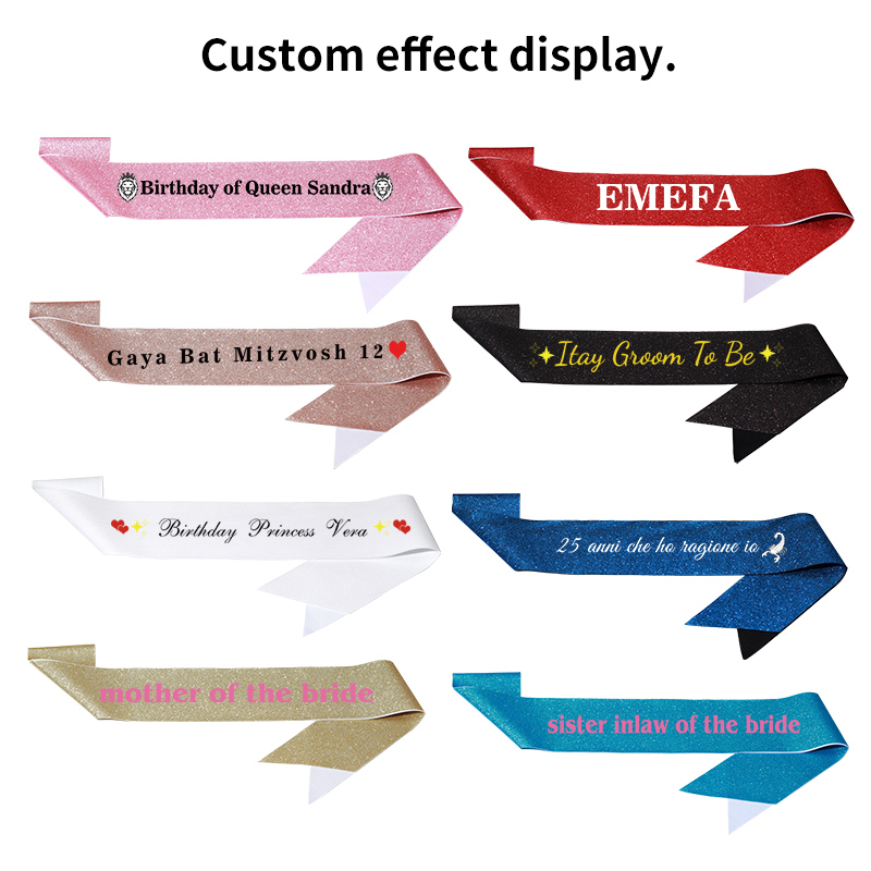 Diy Custom Glitter Satin Sash  - مراجعة Birthday Sash Glitter وسعره