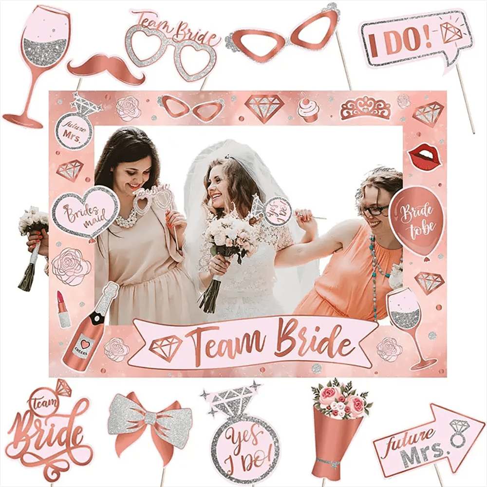 Bachelorette Party Rose Gold P - مراجعة Photo Booth Frame وسعره