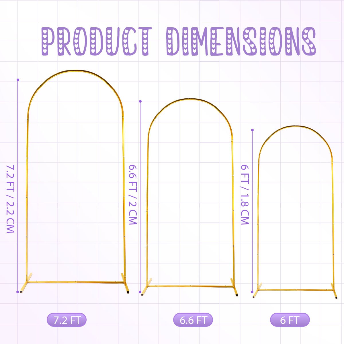 3Pack Golden Metal Arch Kits,  - مراجعة Balloon Arch Kit وسعره