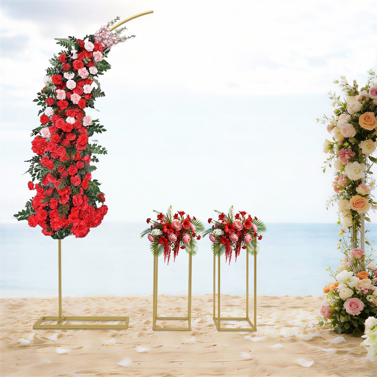 Gold Metal Square Floral Frame - مراجعة Photo Booth Frame وسعره