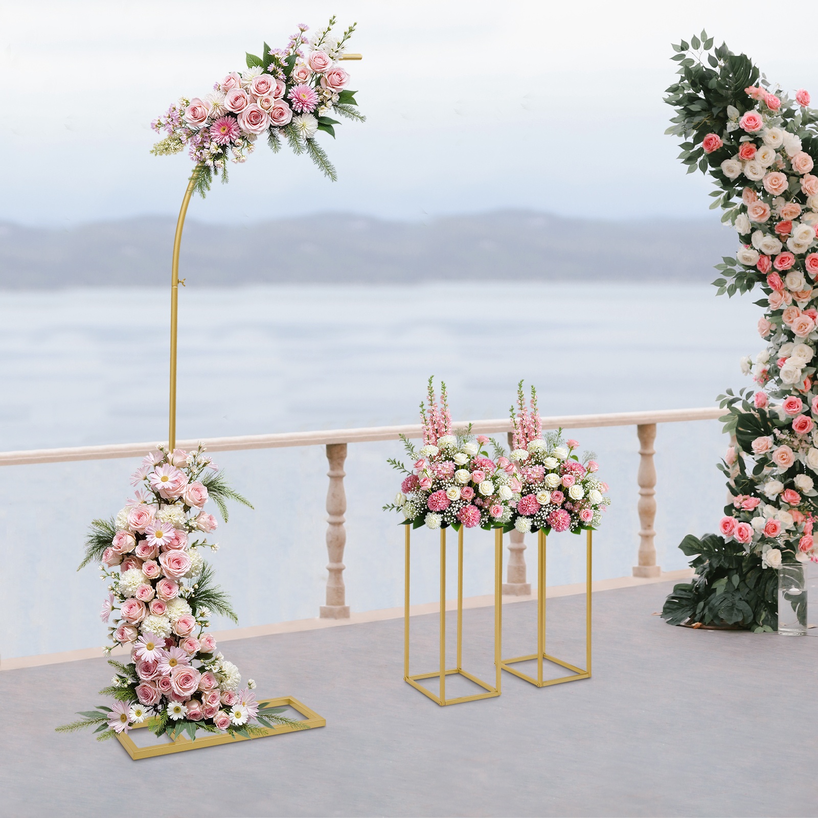 Gold Metal Square Floral Frame - مراجعة Photo Booth Frame وسعره